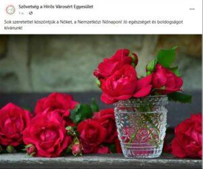 A Szövetség a Hírös Városért Egyesület 2024-es nőnapon megosztott képe. Forrás: Facebook.