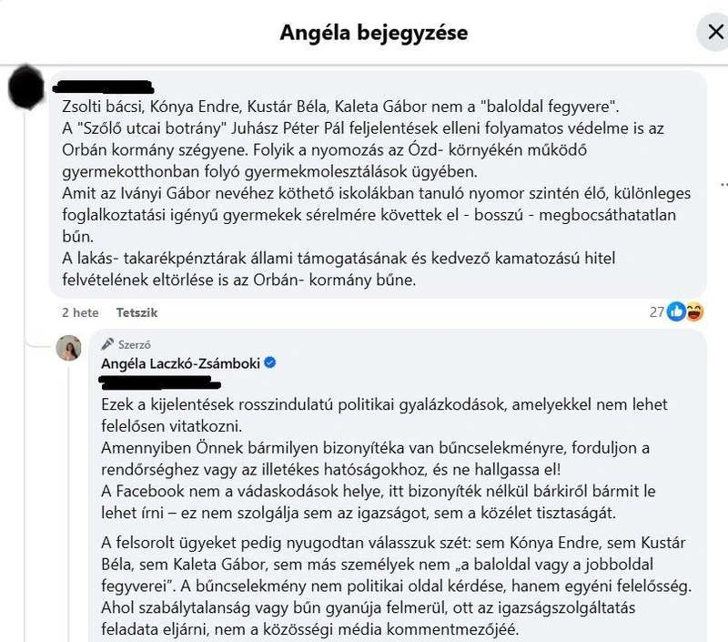 Forrás: Laczkó-Zsámboki Angéla Facebook oldala