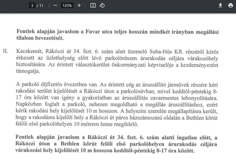 Képernyőfotó, kecskemet.hu