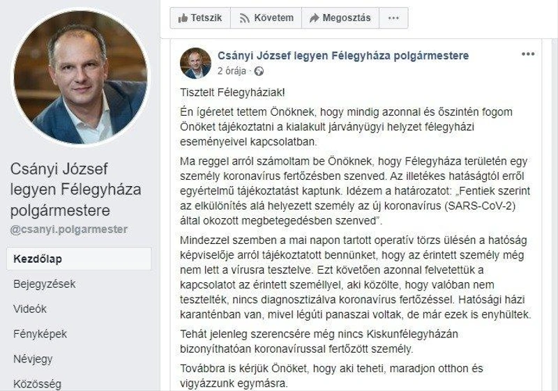 Facebook/Csányi József hivatalos oldala