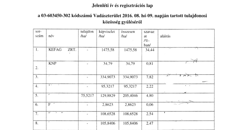 Részlet a jegyzőkönyvből
