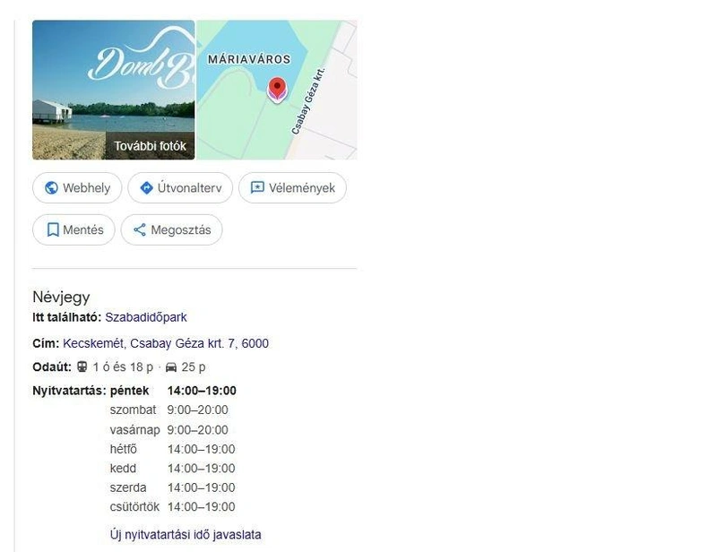 Fotó: Képernyőkivágás – Google.