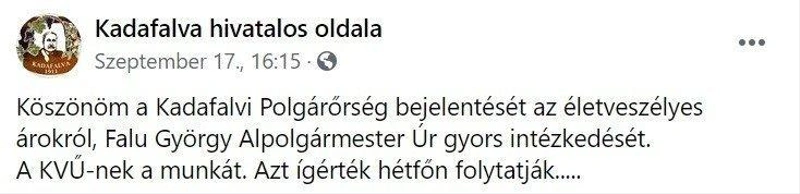 Facebook/Kadafalva hivatalos oldala