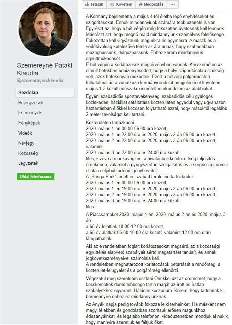 Facebook/Szemereyné Pataki Klaudia