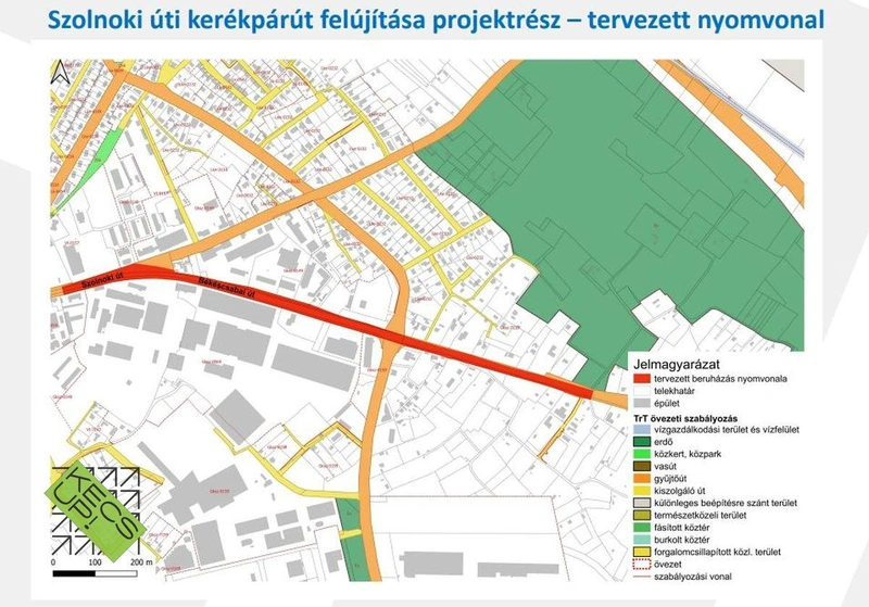 Szolnoki úti kerékpárút felújítása
