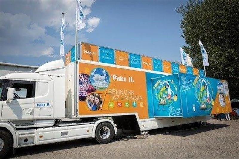 Paks2-t népszerűsítő kamion 2018-ban