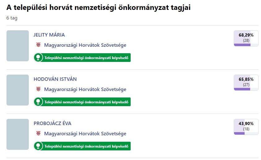 A kecskeméti horvát önkormányzati választás eredménye 2024-ben / valasztas.hu